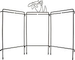 Flower and Bee Table Top Holder: 6"x12"