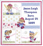 Baseball Buddies Birth Record kit