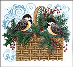 Winter Chickadee Basket