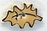 Gold Leaf Ceramic Button